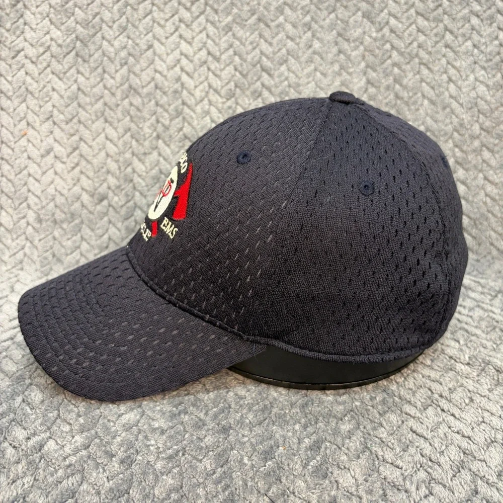 OC Sports NEBCO Fire EMS Rescue Hat Navy Blue Mesh Proflex L/XL Cap 0739